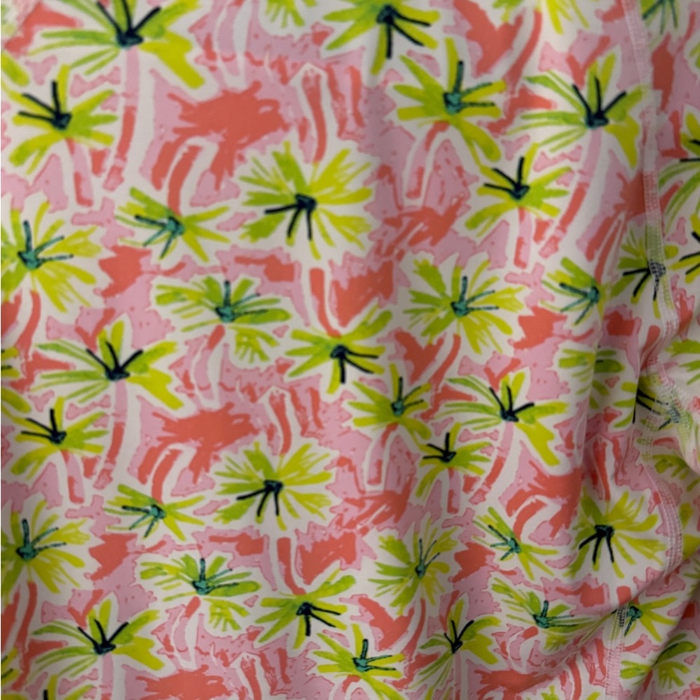 crown & ivy small Pink Floral Zip-Front Sport Top